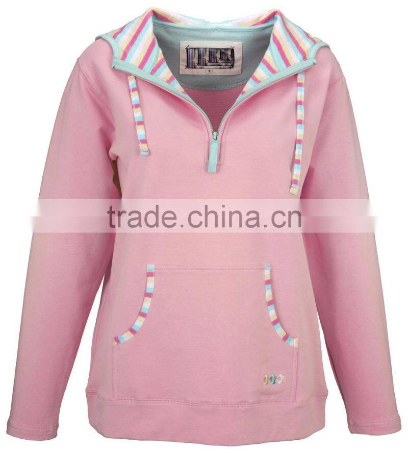 China clothing zip-up hoodies latest sweatshirts for women