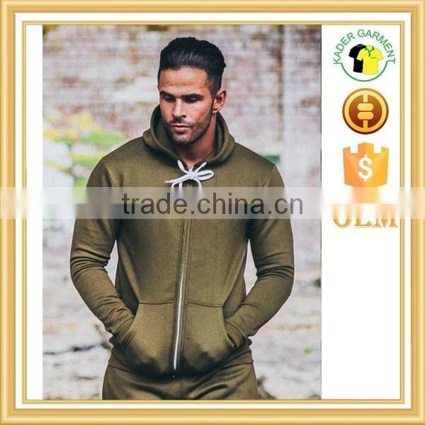 custom gym tracksuit top khaki gym hoodie slim fit hoodie wholesale