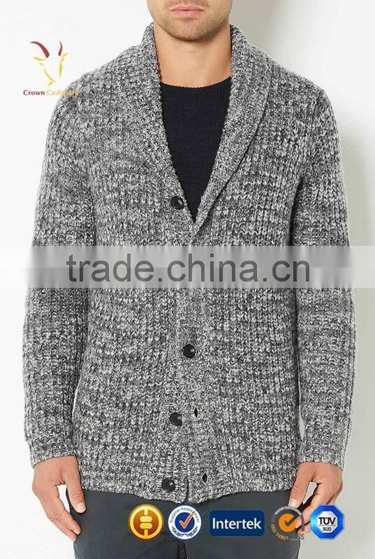 Super Soft Men Cropped Cashmere Cotton Cardigan