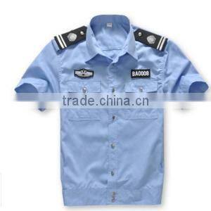 Cheap Sky Blue Short Sleeve Security Unisex Gard Shirts Wholesale