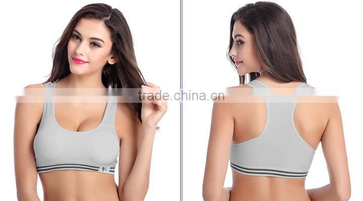 2017 New Sexy Design Customized Your Own Brand Logo Elastic Band Crop Top 90%Nylon 10%Spandex Plain Sport Strapless Bra Bralette
