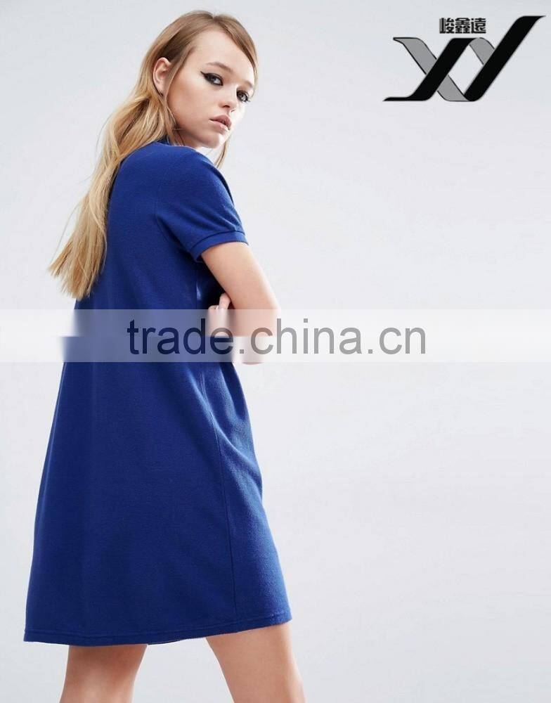 casual polo dress for girl in preppy style