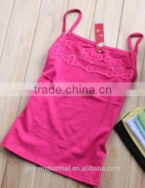 Women Lace spaghetti strap tank top tshirt