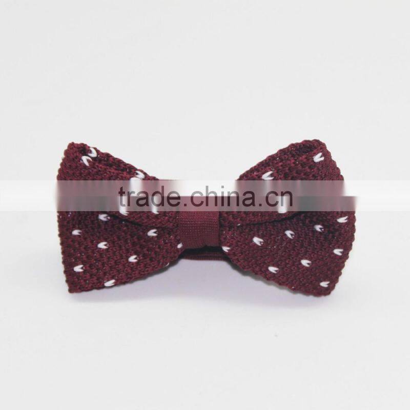 Top Popular Design Solid Color Knitted Bow Tie For Good Dress Accessories