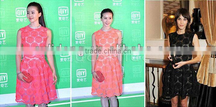 Latest Elegant Flower Lace Ladies Dresses Pictures