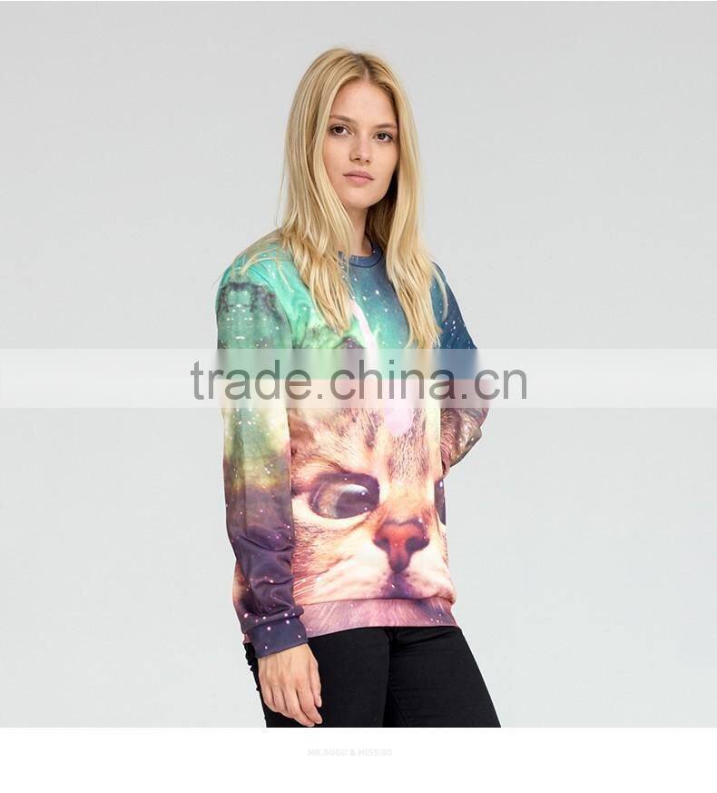 Unisex Polyester/spandex full sublimation crewneck sweatshirt