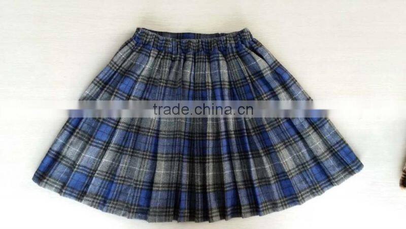 2016 winter woolen polyester school uniform skirt