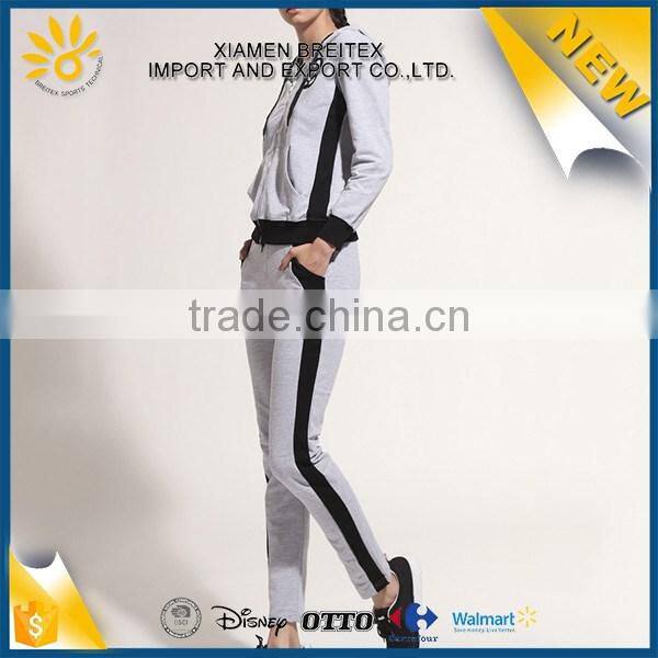 Best selling custom stylish polyester sport women tracksuit