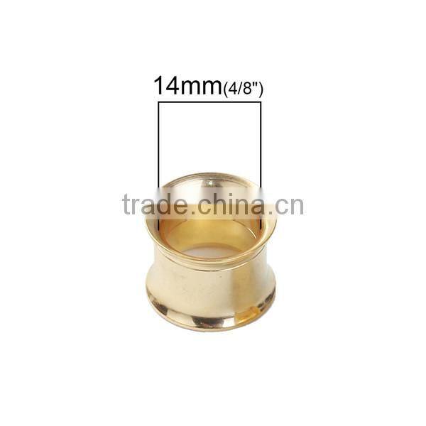 12mm Stainless Steel Ear Stretcher Expander Bobbin Gold Plated Ear Expander Body Jewelry