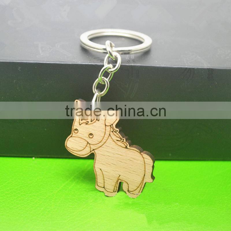 DIY Horse Wood Keychains Cheap Custom Carving Wood Craft