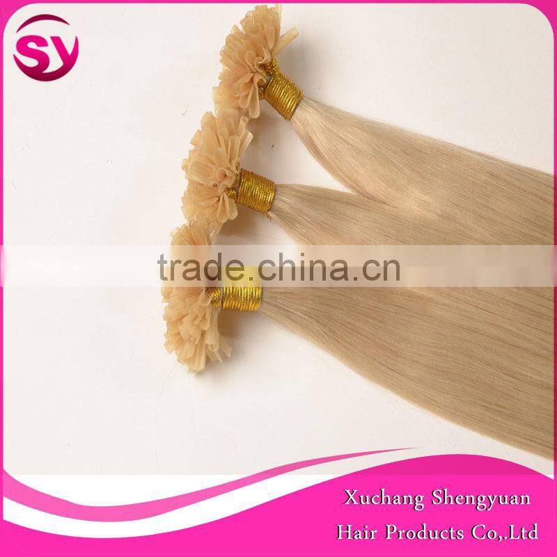 Different color fashion style pre-bonded hair 8A Grade straight Brazilian virgin hair U tip hair in extension