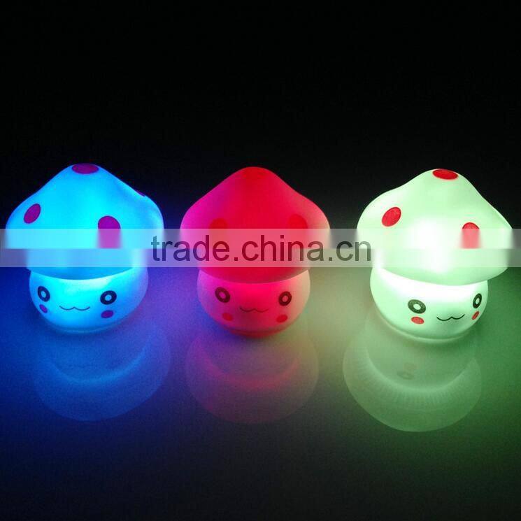 Lovely baby sleeping safe night lamp LED small colorful mushroom light lamps for kids