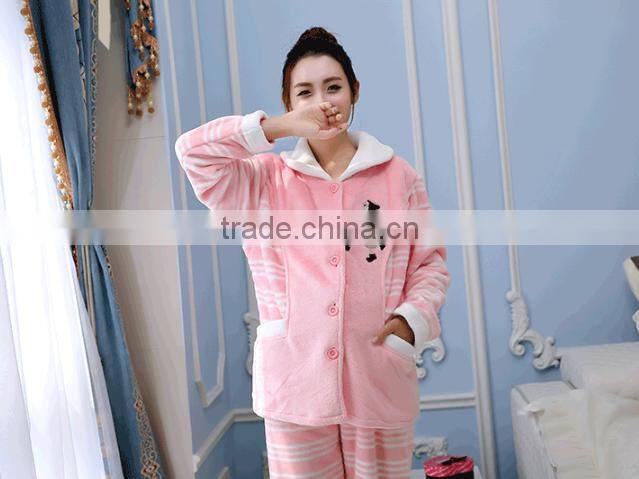 Hot selling flannel fleece good quality women suit Maternity Dress