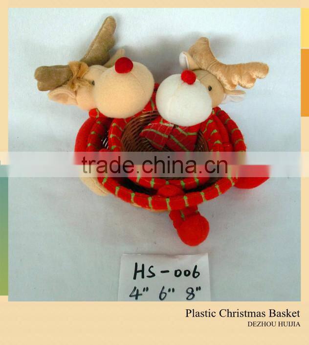 China supplier Newest handmade Mini Plastic Basket Christmasgift