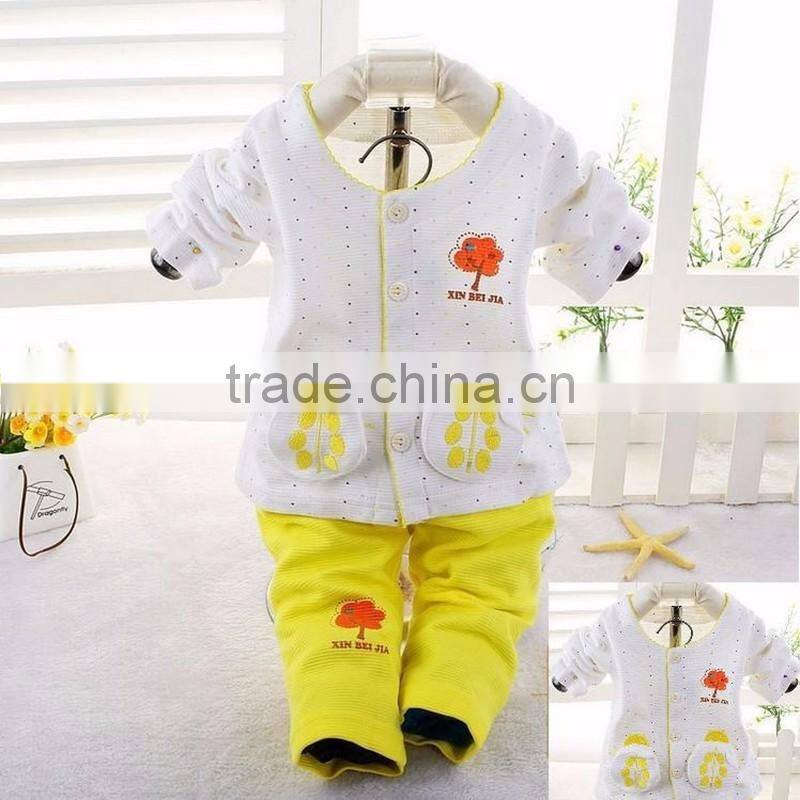 Ladybug embroidered baby girl organic cotton toddler pajamas