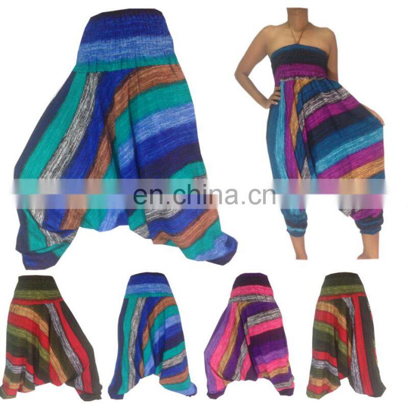 Thick Stripes Harem Yoga Jumpsuit Dance Hammer Summer Trousers Pants