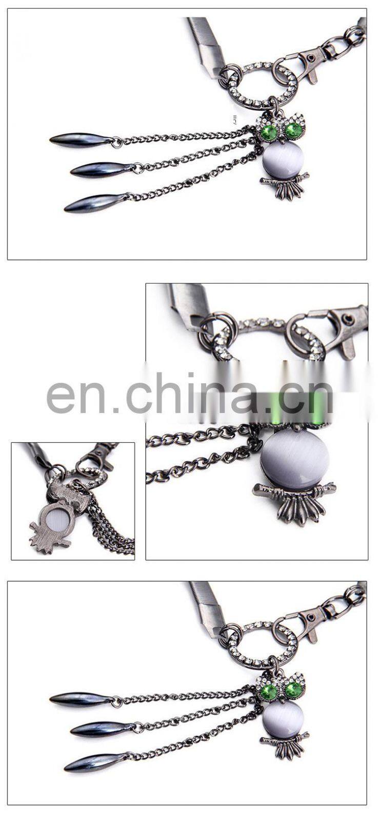 Lady Fashion Rhinestone Gold Waist Chain Owl Metal Fancy Belts Wholesale