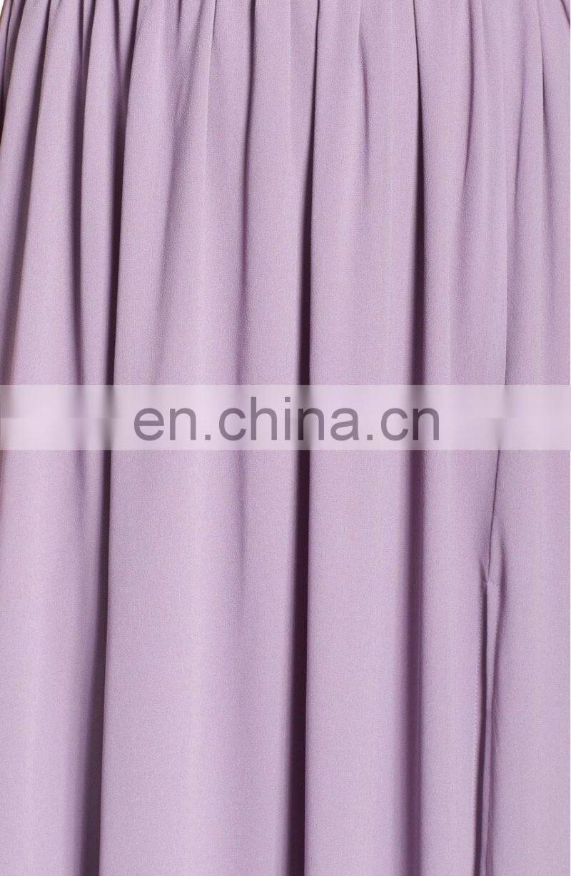 Plunging V-Neck Chiffon Evening Gown Latest Gown Designs 2017