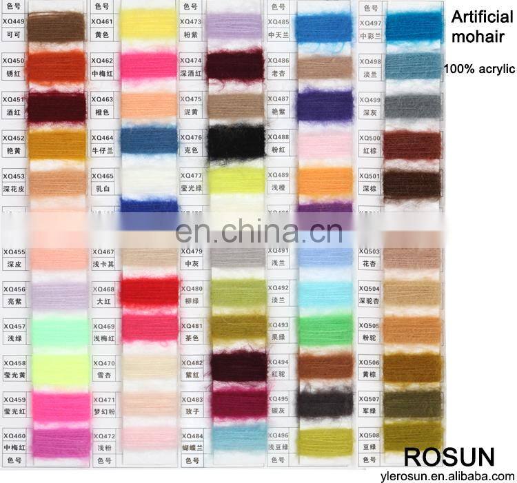 Acrylic / Artificial Mohair / Crimp beads / Nylon Colour atla