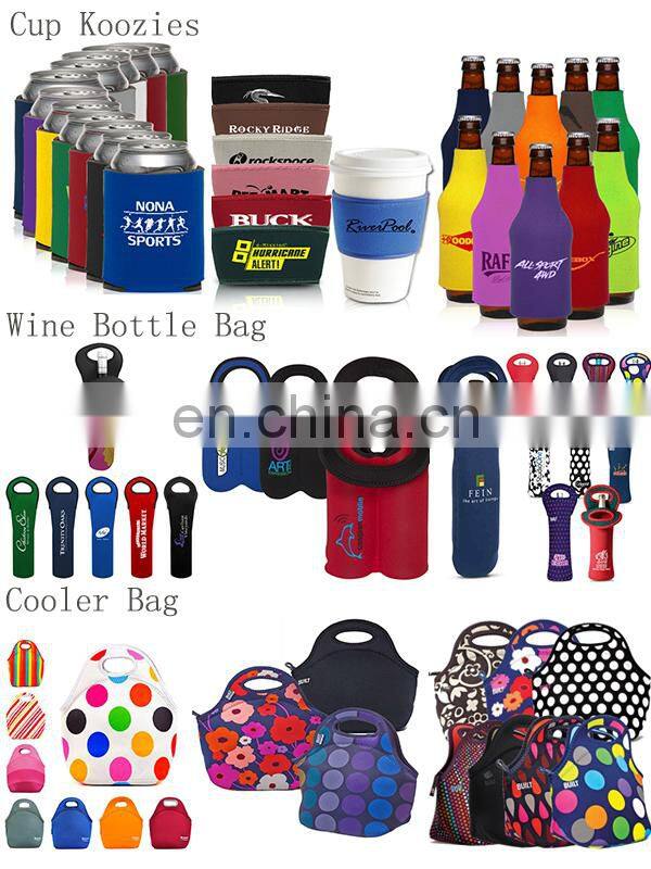 Eco-friendly Insulated Waterproof Neoprene Lunch Bag with Adjustable Crossbody Strap Cooler Neoprene bag