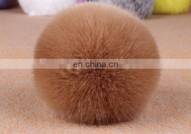 white fur fluffy ball key chain fur pom keychain rabbit fur ball keychain for women bags