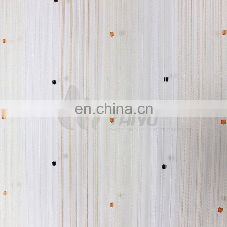 Beaded gold metal living room string curtain fabric
