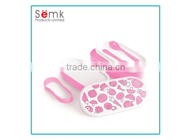 Cute lunch box plastic PP picnic lunch box for kids factory wholesaler