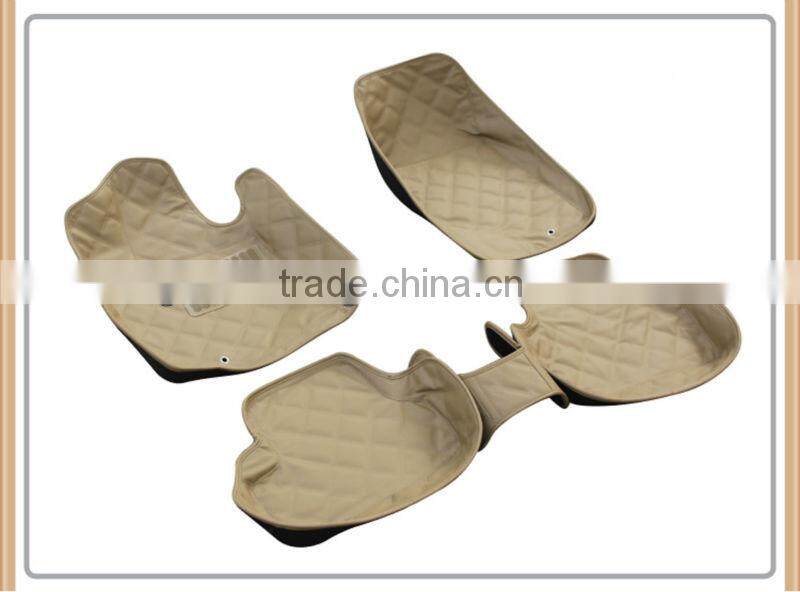 Wearproof 4D leather carpet car mat