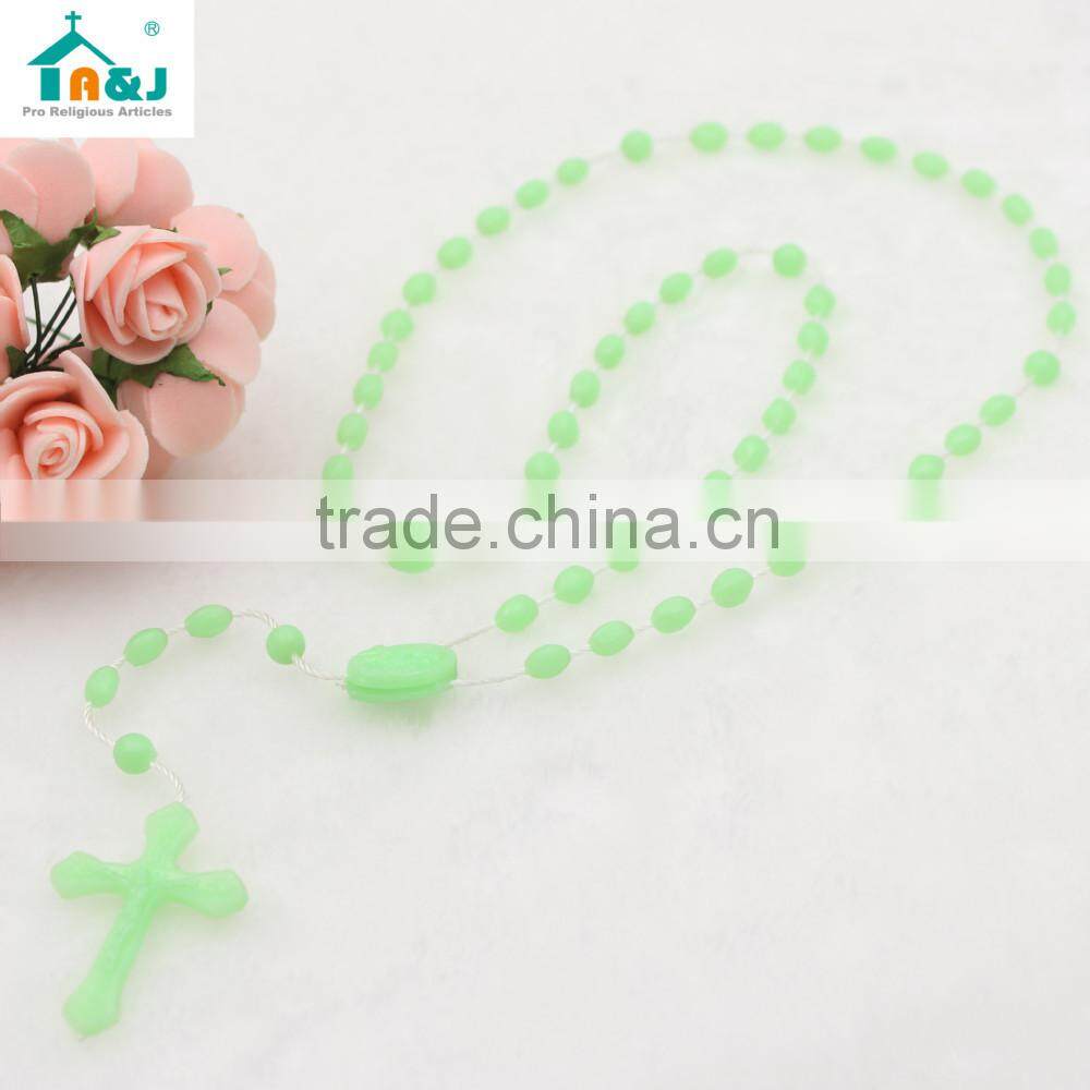 Glow-in-the-Dark Plastic Bead Rosary