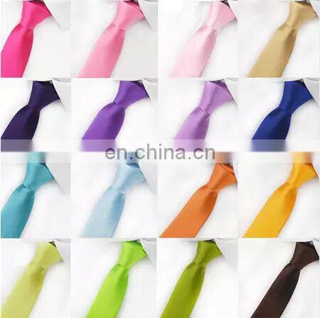Silk Ties for Men Solid Celebrity Slim Neck Skinny Tie