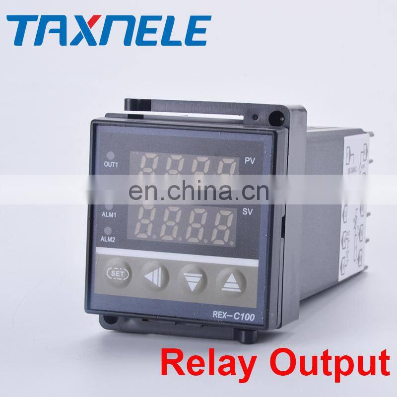 Digital PID Temperature Controller REX-C100 REX C100 thermostat with 40DA SSR Relay K Thermocouple 1m Probe RKC SSR-40DA