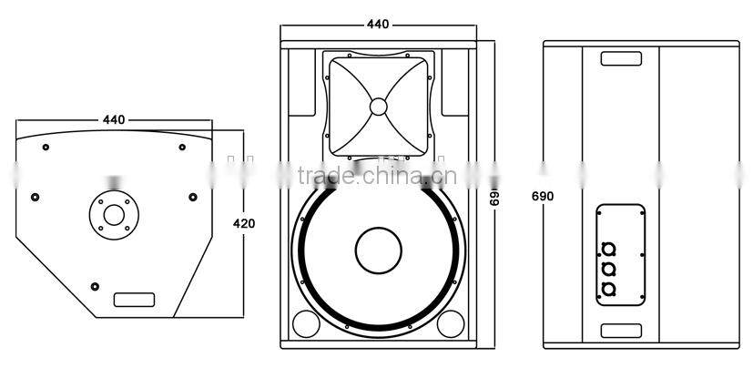RF25TT+ 600W 15" hot sell neodymium pro sound system