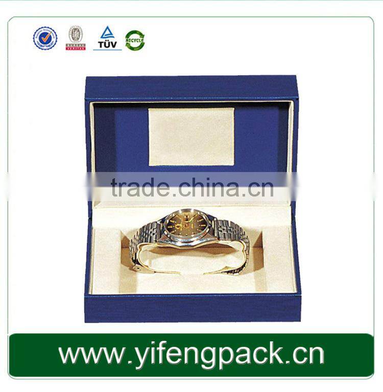 The blue square lattice paper watch box