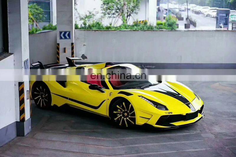 Runde Top Quality For Ferrari 488GTB Upgrade Mansory Half Carbon Fiber Body Kit Front Rear Bumper Rear Diffuse Hood Fender Side