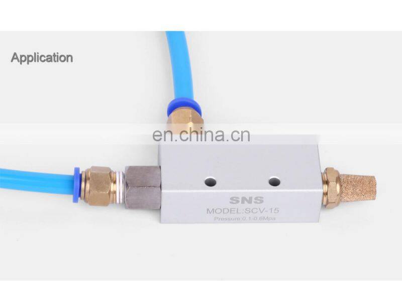 SNS SCV/CCV series pneumatic aluminum alloy air vacuum ejector generator