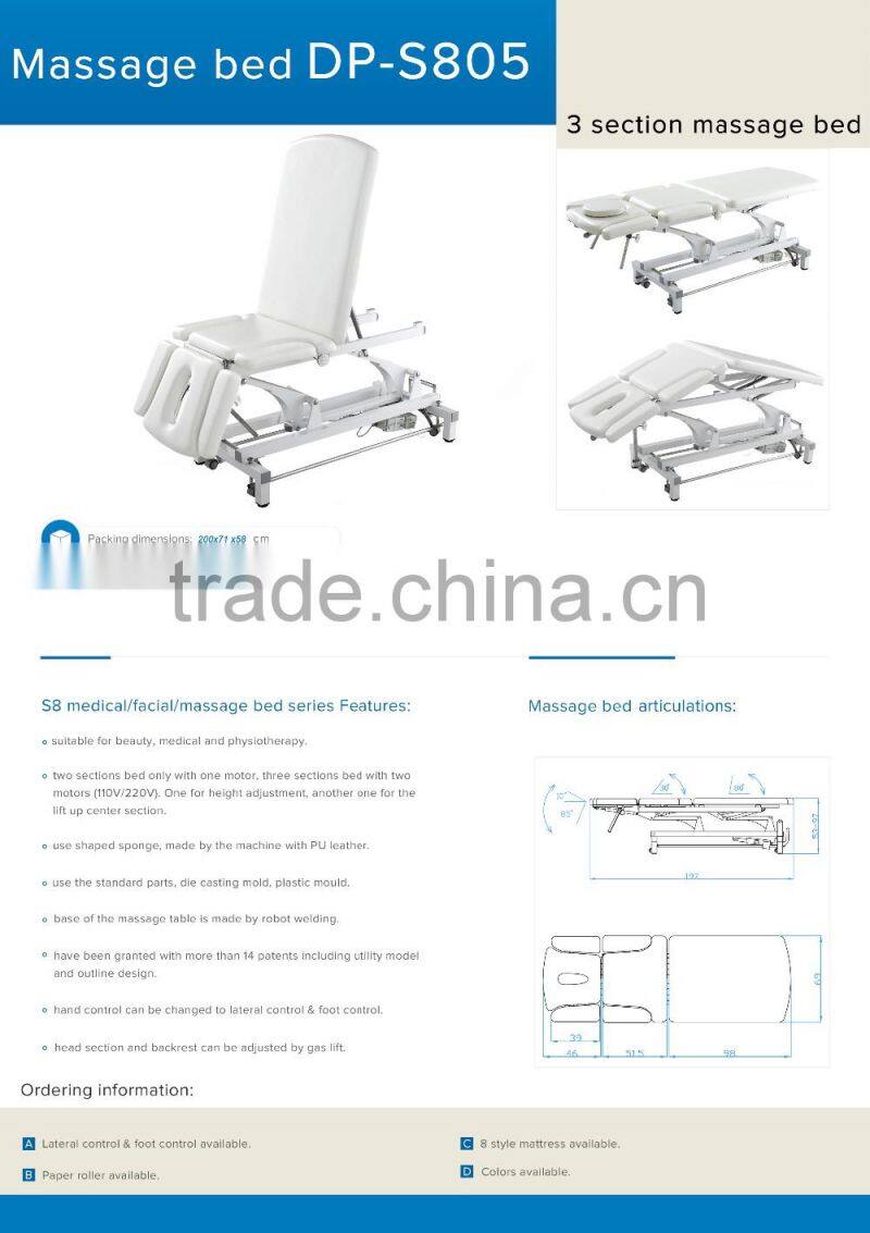 Guagndong top grade supplier beauty salon electric facial beauty bed