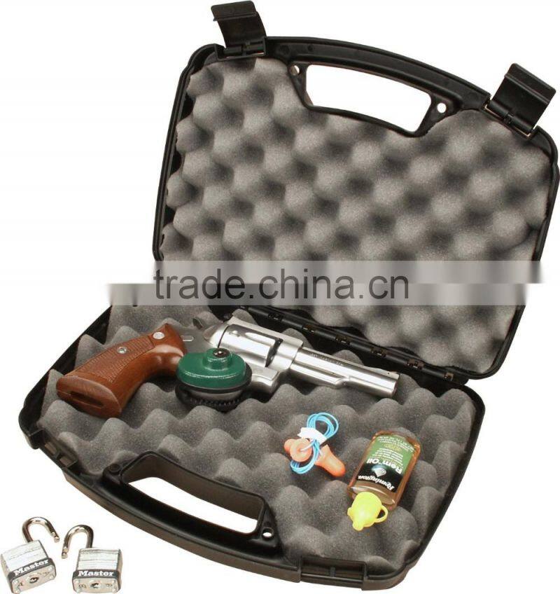 Single Handgun Case for up to 6-Inch Revolver (Black),Plastic Pistol gun case