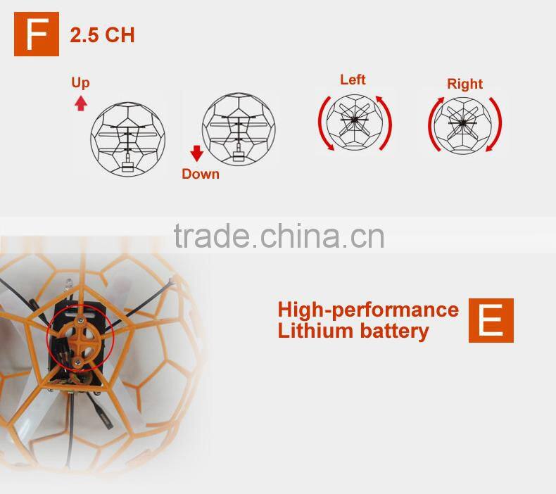 China Manufacture 3 Channels Mini Flying Football with gyroscopte and Infrared transmitter
