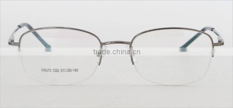 Classic half-rim men metal no brand eyewear optical frames
