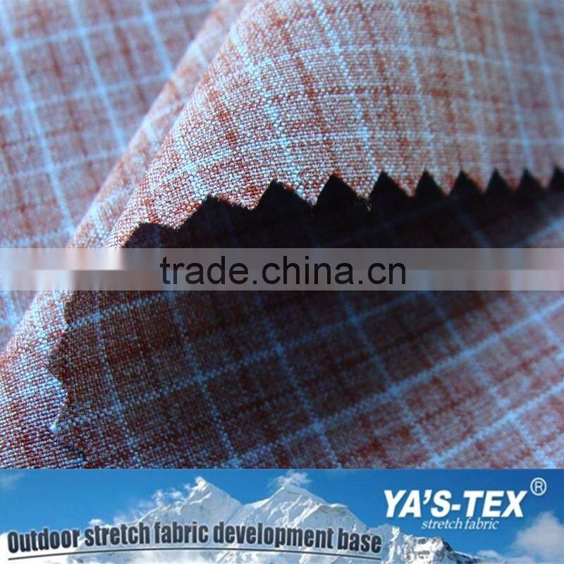 Check Design Yarn Dyed 100% Polyester Stretch Fabric