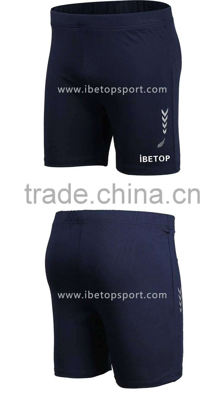 China Popular custom soccer short screen silk printing logo football short