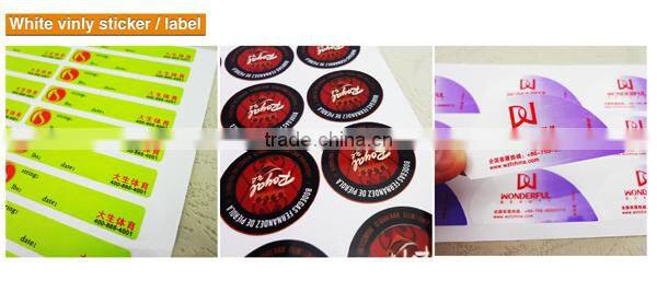 Cheap uv resistant 4 colors processing coated paper sticker