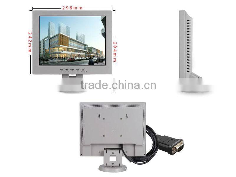 DTK-1208 VGA Input 12 Inch LCD Monitor For POS Terminal Register