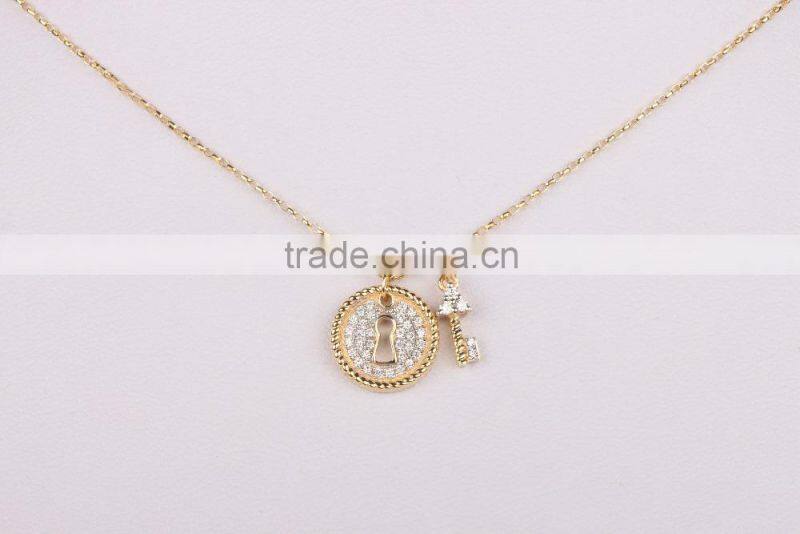 2015 Newest Arrival Latest Design Saudi Gold Jewelry Necklace