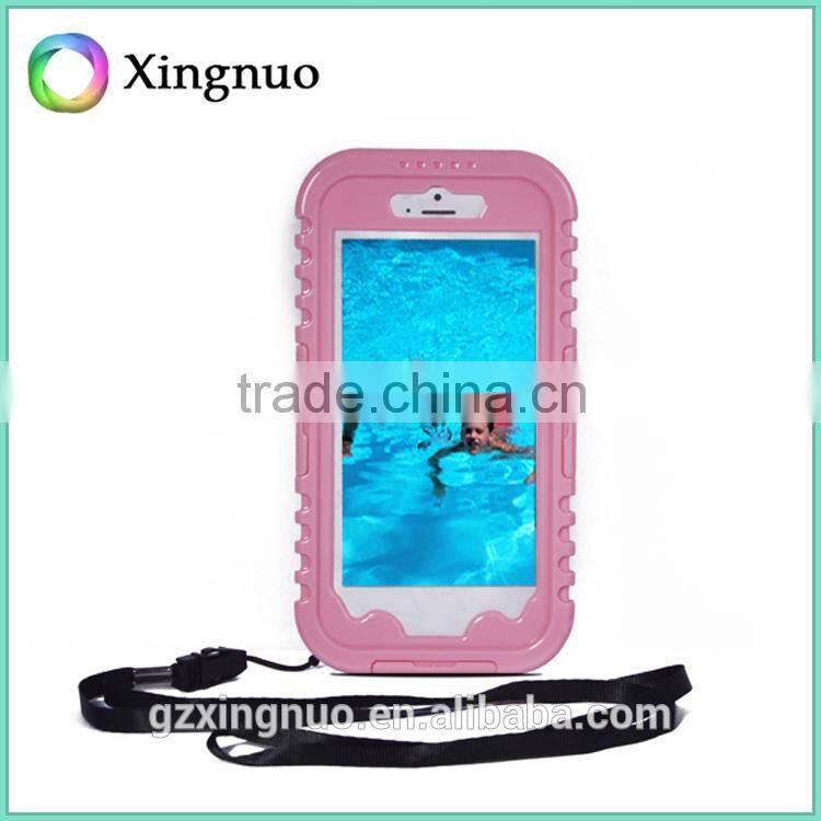 Fashion design clean pc silicone waterproof phone case for iphone 6