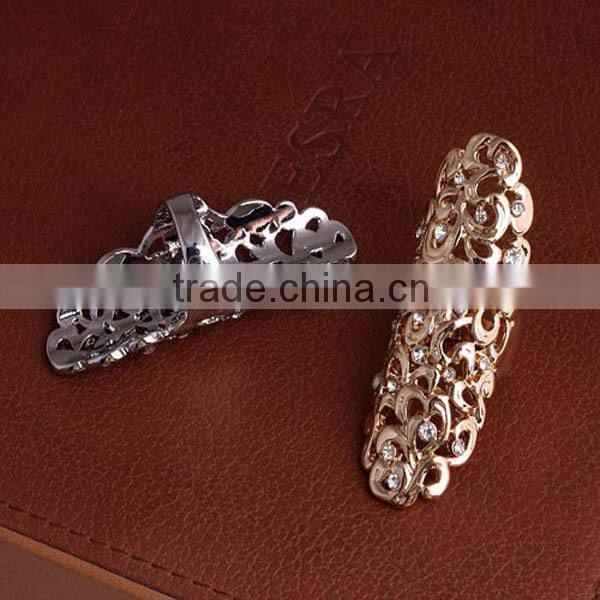 2015 Spring Trends Vogue Hollow Carving Ladies Long Finger Ring For Ladies