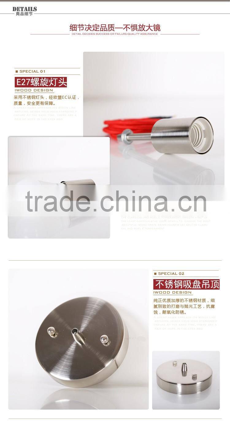 Hot sale wood art decor pendant pine cone lamp wood chandelier light JK-8005B-31 LED pendant light