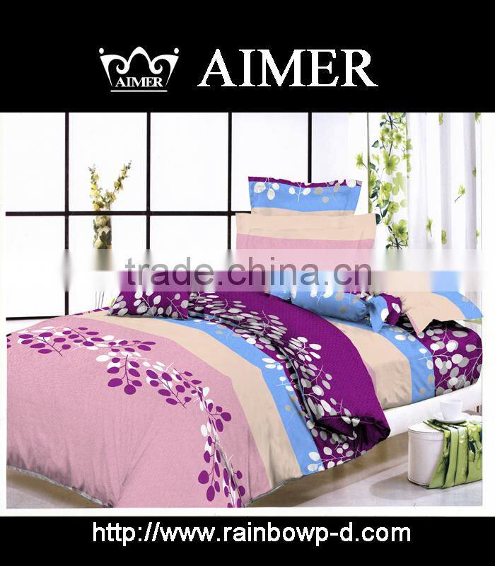 100%cotton red flower reactive printed bed sheet /duvet cover /flat sheet