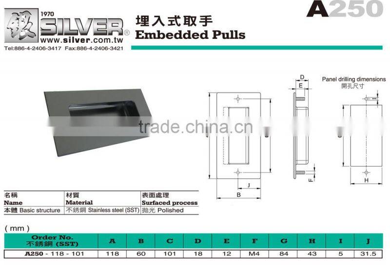 For Machinery and CNC Lathe Parts Stainless Steel Embedded Pulls