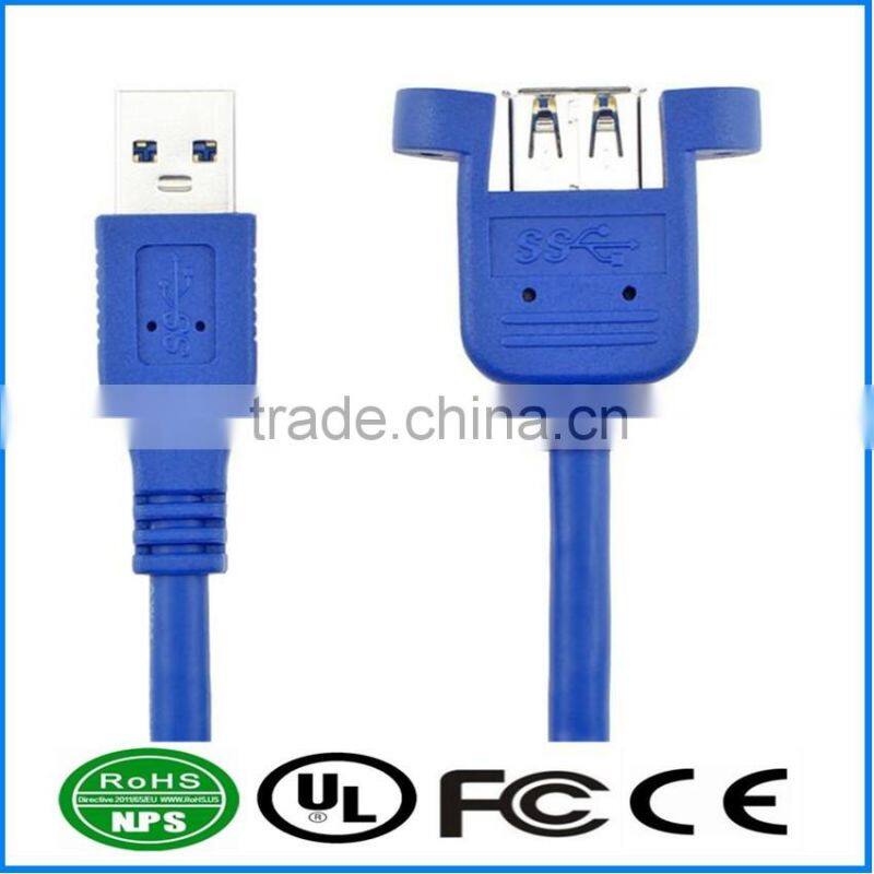 USB3.0 Cable AM To AF Extension Cable With Screw Male To Female Mountable Datawire